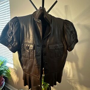 Arden B corset style GENUINE leather jacket